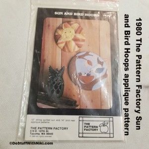 1980 The Pattern Factory Sun and Bird Hoops applique pattern Pat032